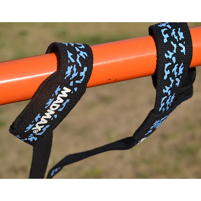 Ламки для тяги MADMAX Camo Power Wrist Straps Camo/Light Blue