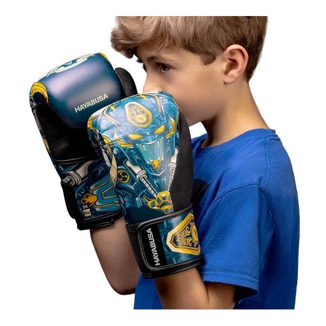 Перчатки детские для бокса HAYABUSA S4 Youth Epic Blue Robot