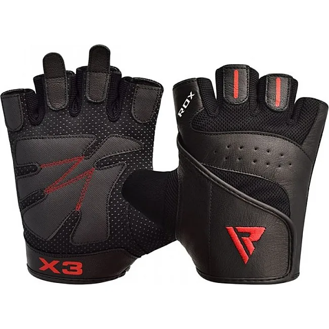 Рукавички для фітнесу RDX S2 Leather Black S