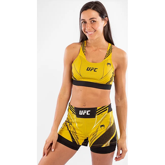 Спортивный топ UFC VENUM Authentic Fight Night Womens Sport Bra Yellow