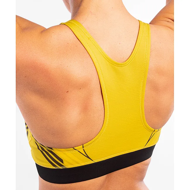 Спортивный топ UFC VENUM Authentic Fight Night Womens Sport Bra Yellow