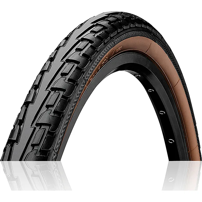 Велопокрышка CONTINENTAL RIDE Tour, 28", 700 x 47C (45C), 28 x 1.75, 47-622, Wire, ExtraPuncture Belt, 960гр., черно-коричневый