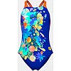 Купальник для девочек Arena PAINTING SWIMSUIT V BACK синий, оранжевый (для детей)