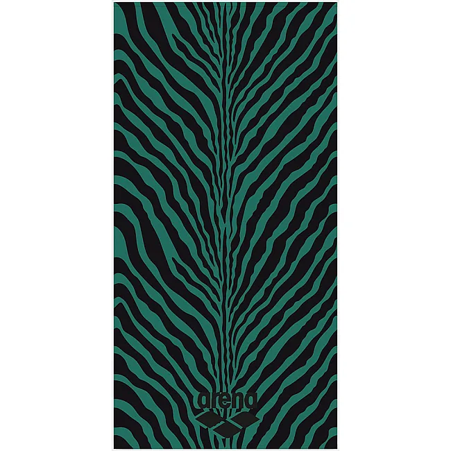Полотенце ZEBRA TOWEL черно-зеленое 160 x 80 см.