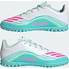 Сороконожки детские ADIDAS F50 MESSI CLUB TF J белый, бирюзовый, розовый (для детей)