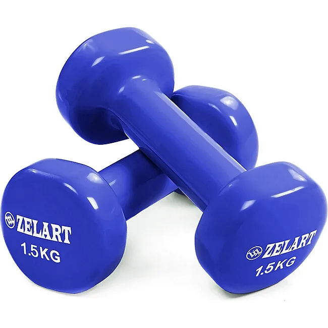 Гантели для фитнеса виниловые ZELART Beauty TA-5225-1_5 (Розовый)