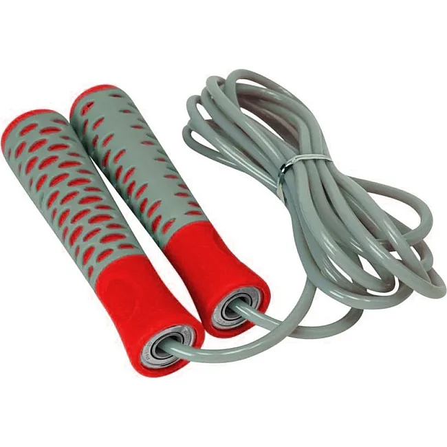 Скакалка PowerPlay 4206 Jump Rope PRO+ Серо-красная (2,75m.)