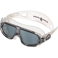 Очки-маска для плавания взрослые MADWAVE SIGHT II M046301 (Серый-белый)