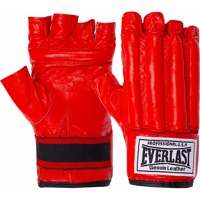 Перчатки снарядные
 кожаные EVERLAST
 VL-01044 (Красный)