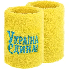 Спортивний напульсник, що вбирає вологу УКРАЇНА Єдина BC-9279 1шт (Жовтий)