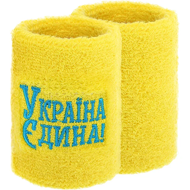 Спортивний напульсник, що вбирає вологу УКРАЇНА Єдина BC-9279 1шт (Жовтий)