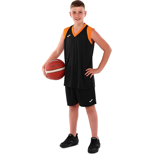 Баскетбольная форма
 майка и шорты JOMA

 FINAL II 102849-108 5XS-XXL (Черный-оранжевый)