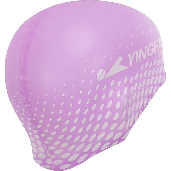 Шапочка для бассейна силиконовая для взрослых YINGFA C0091 (Черный-белый)