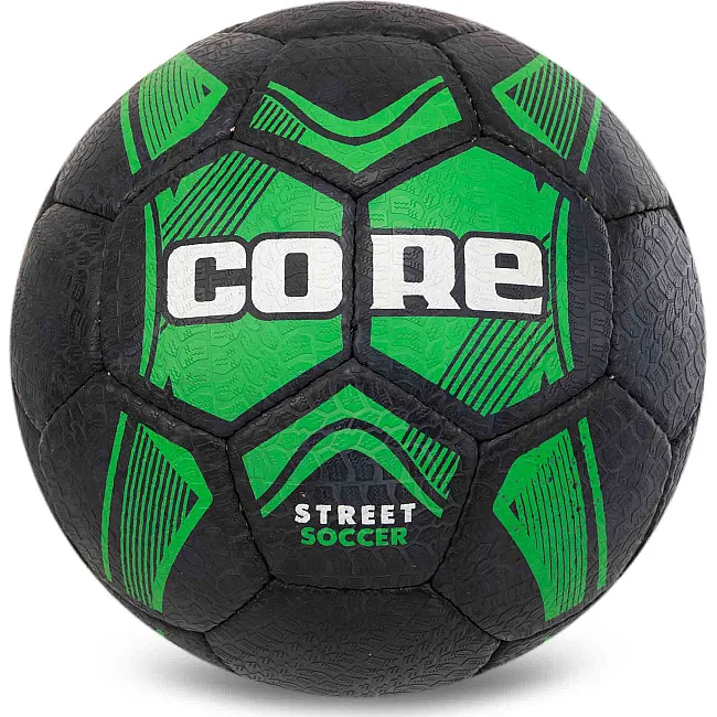 Футбольный мяч для улицы CORE STREET SOCCER №5 FB-7942 (Черный-зеленый)