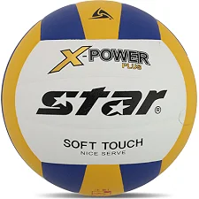 Волейбольний м'яч STAR X-POWER PLUS VB5055C-33 №5 PU (Білий-жовтий-синій)