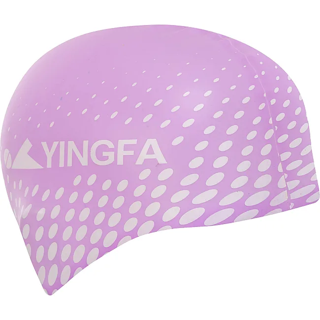 Шапочка для бассейна силиконовая для взрослых YINGFA C0091 (Черный-белый)