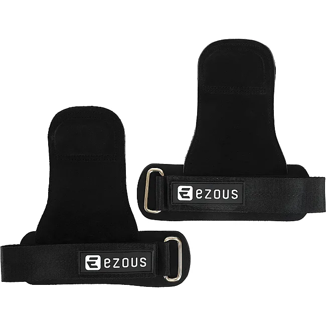 Накладки для подтягивания и тяги HAND GRIP THICKER LAYERS EZOUS D-17 2шт (Черный)