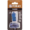 Свисток спортивный судейский пластиковый со шнурком CLASSIC FOX40-CLASSIC (Синий)
