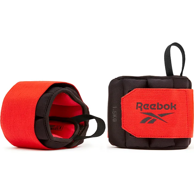 Утяжелители запястья REEBOK Flexlock Wrist Weights черный, красный 1.5 кг