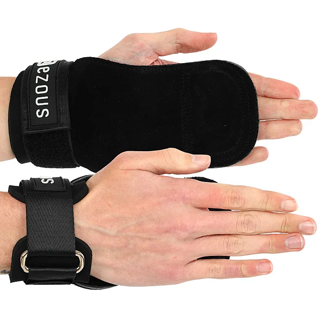 Накладки для подтягивания и тяги HAND GRIP THICKER LAYERS EZOUS D-17 2шт (Черный)