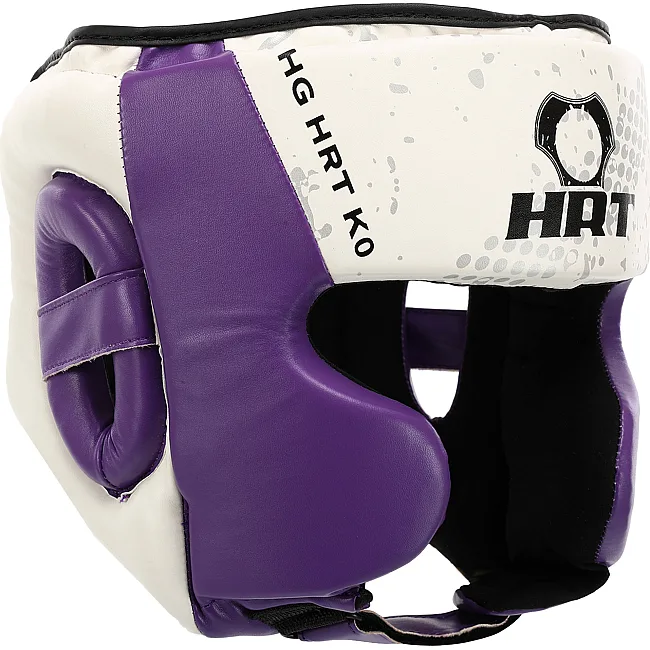 Шлем для бокса в мексиканском стиле PU HARD TOUCH BO-4660 (Фиолетовый-белый)