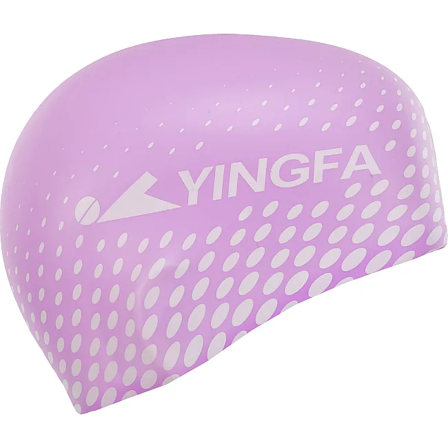 Шапочка для бассейна силиконовая для взрослых YINGFA C0091 (Черный-белый)