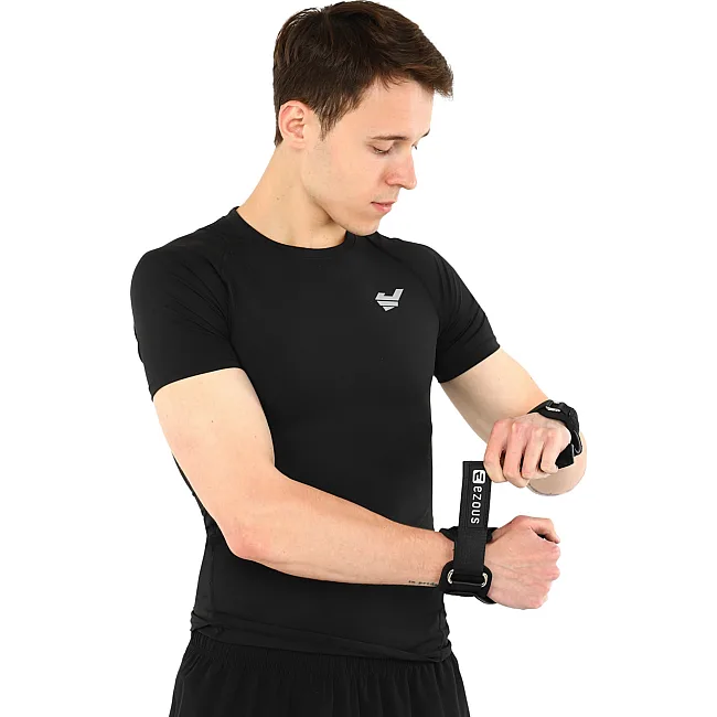 Накладки для подтягивания и тяги HAND GRIP THICKER LAYERS EZOUS D-17 2шт (Черный)
