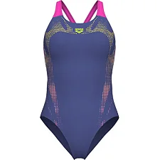 Купальник закрытый для женщин Arena SPIDER WEB SWIMSUIT V BACK розовый