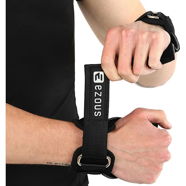 Накладки для подтягивания и тяги HAND GRIP THICKER LAYERS EZOUS D-17 2шт (Черный)