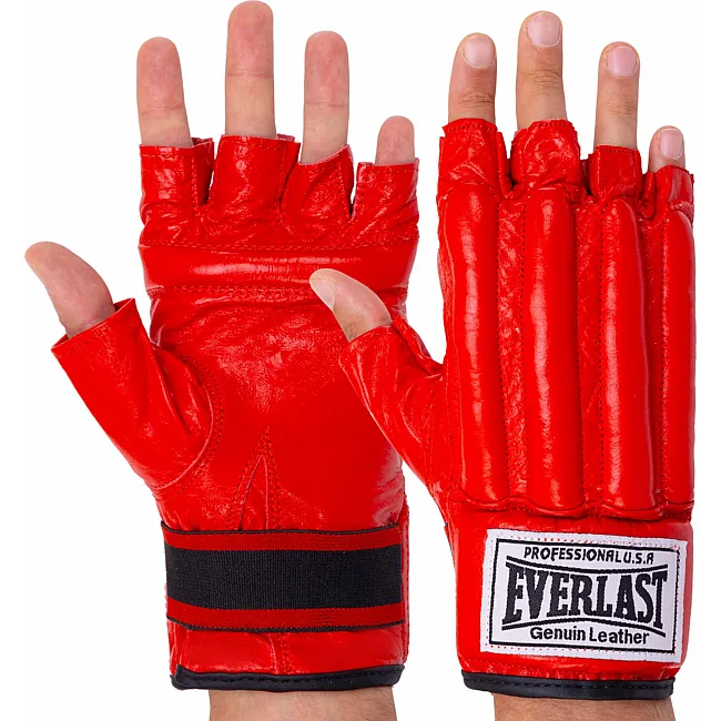Перчатки снарядные
 кожаные EVERLAST
 VL-01044 (Красный)