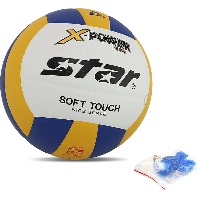 Волейбольний м'яч
 STAR X-POWER PLUS VB5055C-33 №5 PU (Білий-жовтий-синій)