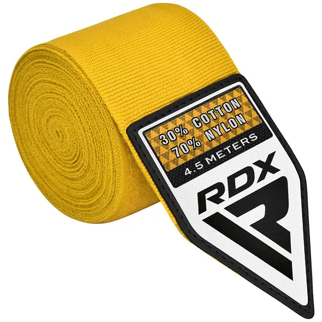 Бинты для бокса RDX WX Professional Yellow (4.5м.)