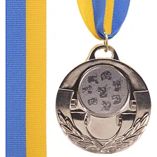 Медаль спортивна зі стрічкою тематична SP-SPORT AIM Собаки C-4846-0063 ø5см (Срібний)