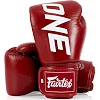 Боксерські рукавиці Fairtex BGV1-ONE (натуральна шкіра) Red (бинти в комплекті)