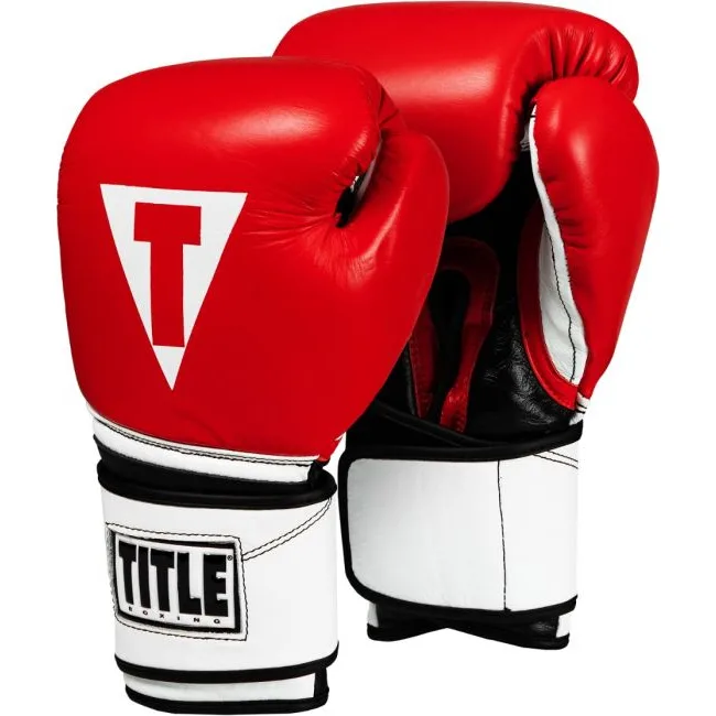 Боксерские перчатки для тренировок Title Premium Leather Performance Red