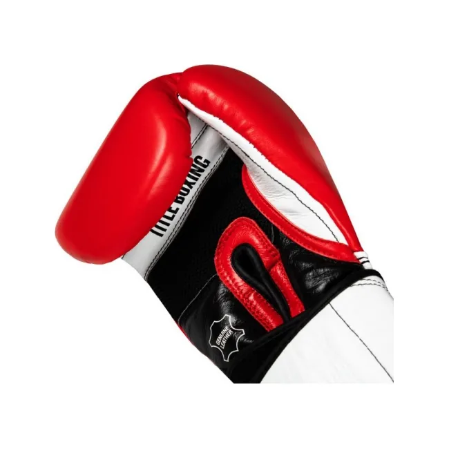 Боксерские перчатки для тренировок Title Premium Leather Performance Red