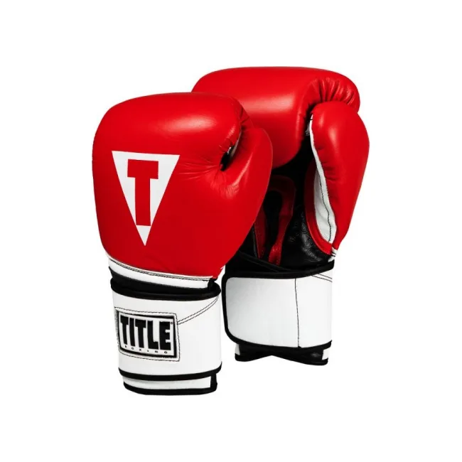 Боксерские перчатки для тренировок Title Premium Leather Performance Red