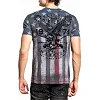 Футболка AFFLICTION CK Freedom SS Tee Heather Grey