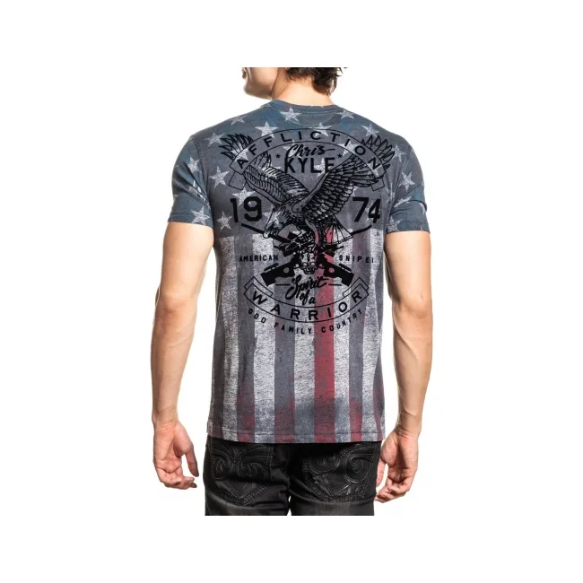 Футболка AFFLICTION CK Freedom SS Tee Heather Grey