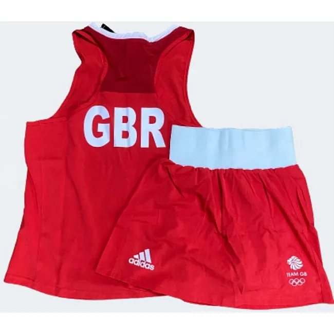 Жіноча форма для боксу Olympic Woman GBR (червоний) ADIDAS ADI AIBA20TWADI AIBA20SKW