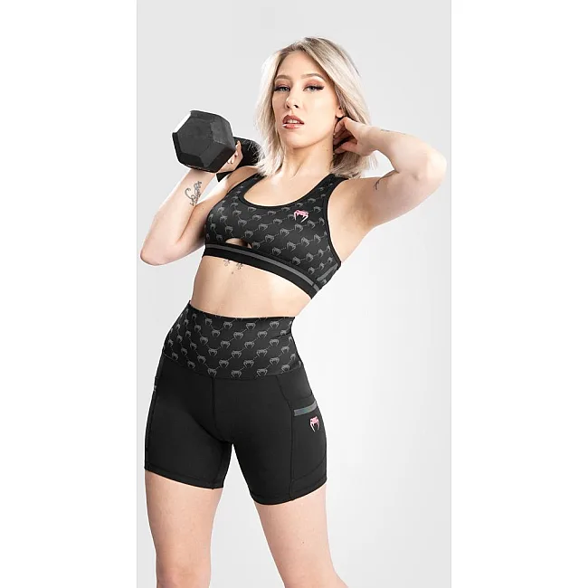 Женские компрессионные шорты VENUM Monogram Black Pink Gold