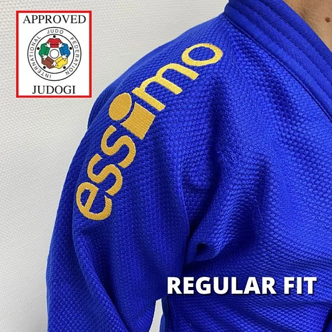 Кимоно для дзюдо ESSIMO Gold AD0007108 (синий) с лицензией IJF