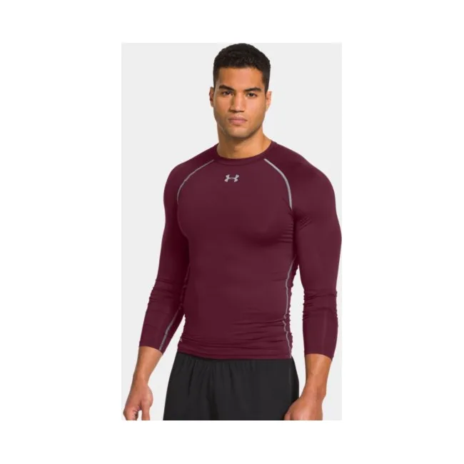 Компресійна футболка Under Armour HeatGear® Sonic Compression Long Sleeve Maroon