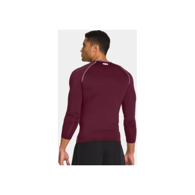 Компресійна футболка Under Armour HeatGear® Sonic Compression Long Sleeve Maroon