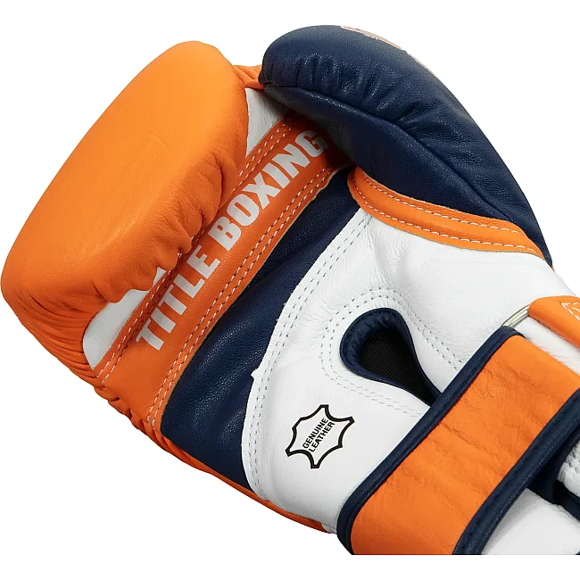 Перчатки снарядные TITLE Boxing Gel World V2T Orange Navy