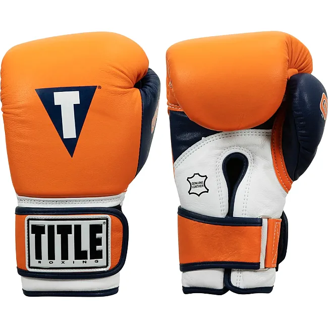 Перчатки снарядные TITLE Boxing Gel World V2T Orange Navy
