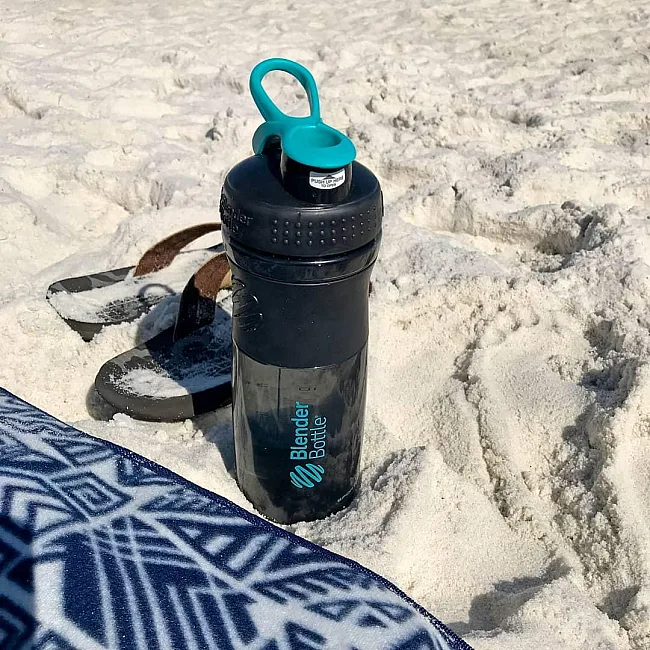 Спортивный шейкер-бутылка BLENDERBOTTLE SportMixer Flip 28oz/820мл Black/Teal