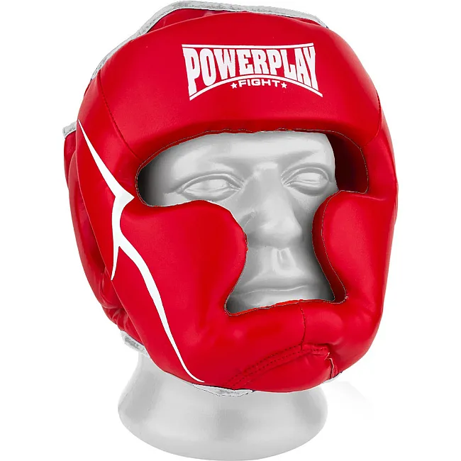 Тренировочный шлем для бокса POWERPLAY 3100 PU Красный
