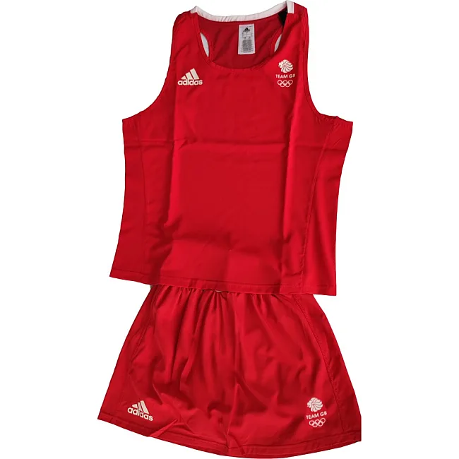 Жіноча форма для боксу Olympic Woman GBR (червоний) ADIDAS ADI AIBA20TWADI AIBA20SKW