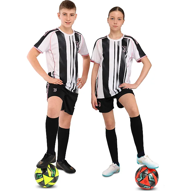 Футбольна форма дитяча із символікою клубу JUVENTUS домашня 2026 SP-SPORT CO-7351 (Білий-чорний)